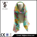 Long Style of Length and Printed Pattern Flower printed scarf